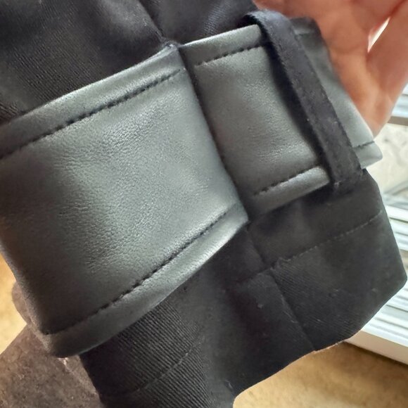 THE KOOPLES Black Leather Trim Belted Trench Coat - Picture 13 of 13